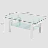 Tempered Glass Table With Storage