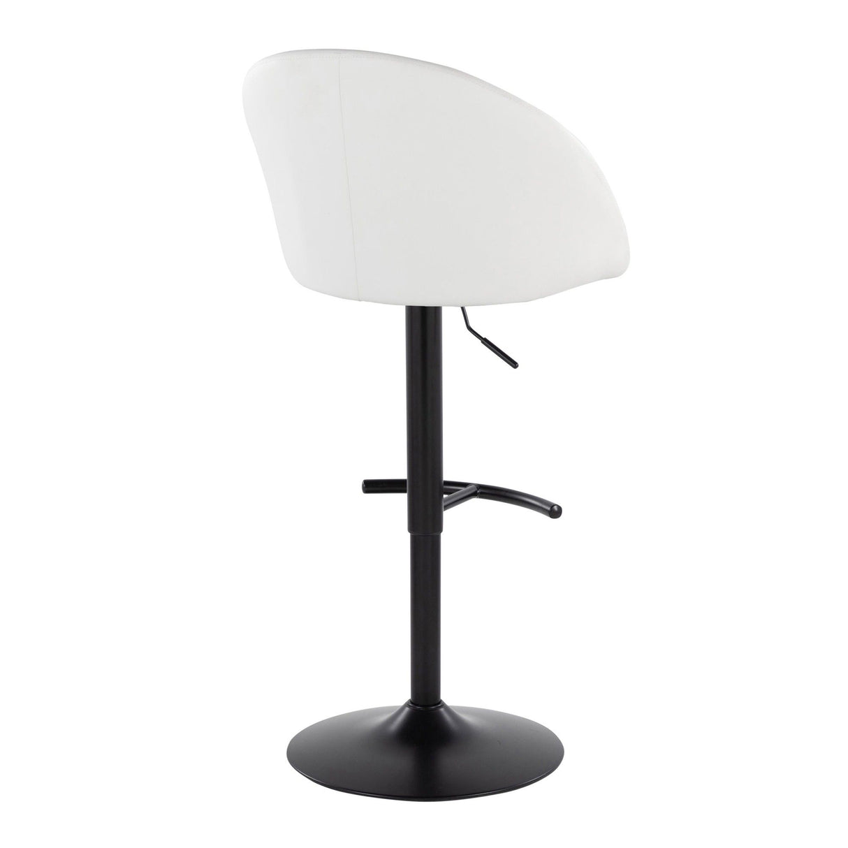 Matisse - Highback Adjustable Barstool With Rounded T Footrest (Set of 2) - Black Metal