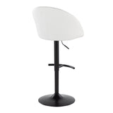 Matisse - Highback Adjustable Barstool With Rounded T Footrest (Set of 2) - Black Metal