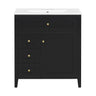 Bathroom Vanity With Sink, 3 Drawers And Adjustable Shelf, Freestanding Storage Unit