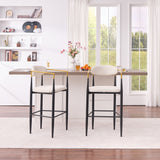 Upholstered Bar Stool With Accented Armrests For Kitchen Island (Set of 2) - Beige