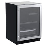 24-In Built-In Refrigerator With 3-In-1 Convertible Shelf And Maxstore Bin with Brightshield\u2122 - No, Door Style - Stainless Steel Frame Glass - (MLRE224SG01A)