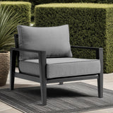 Cayman - Aluminum Outdoor Chair - Black / Dark Gray