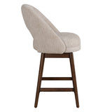 Adrian - 26" Counter Height Swivel Barstool - Ancient Stone / Brown
