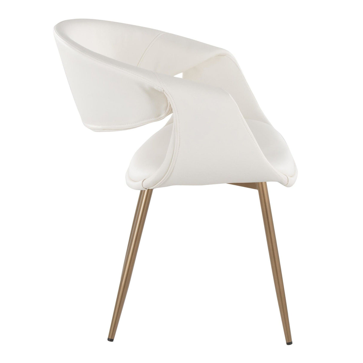 Curvo - Upholstered Chair (Set of 2) - Antique Copper Metal Legs