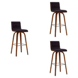 Vienna - 30" Swivel Bar Stool - Walnut Wood
