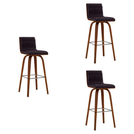 Vienna - 30" Swivel Bar Stool - Walnut Wood