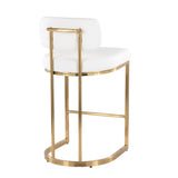 Demi - Fixed-Height Barstool (Set of 2) - Gold Metal Base