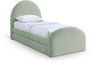 Andaz - Chenille Fabric Upholstered Trundle Bed