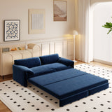 Queen Pull Out Sofa Bed, 3 In 1 Convertible Sleeper Sofa With Side Storage