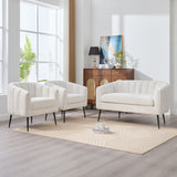 3 Piece Living Room Furniture Set Sofa & Armchairs