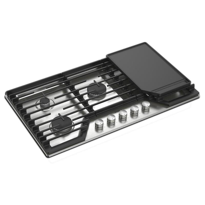 36-inch Gas Cooktop with 2-in-1 Hinged Grate to Griddle - (WCGK7536PS)