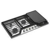 36-inch Gas Cooktop with 2-in-1 Hinged Grate to Griddle - (WCGK7536PS)