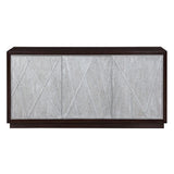 Geranio - Console Cabinet - Metallic Silver & Walnut