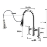 Stainless Steel Kitchen Faucet With Pull Down Sprayer For Bar, Laundry, RV Utility Sink - Brushed Nickel