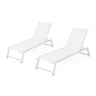 Myers - Modern Chaise Lounge Set With Adjustable Mesh Back
