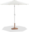 Fiji - Aluminum Patio Umbrella With Round Teak And White Base