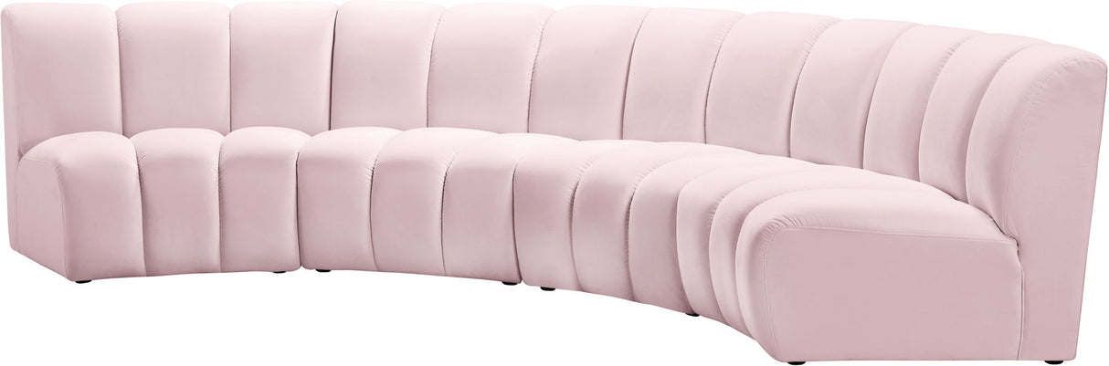 Infinity - 4 Piece Velvet Modular Sectional