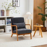 Accent Arm Chair With Pillow Upholstered