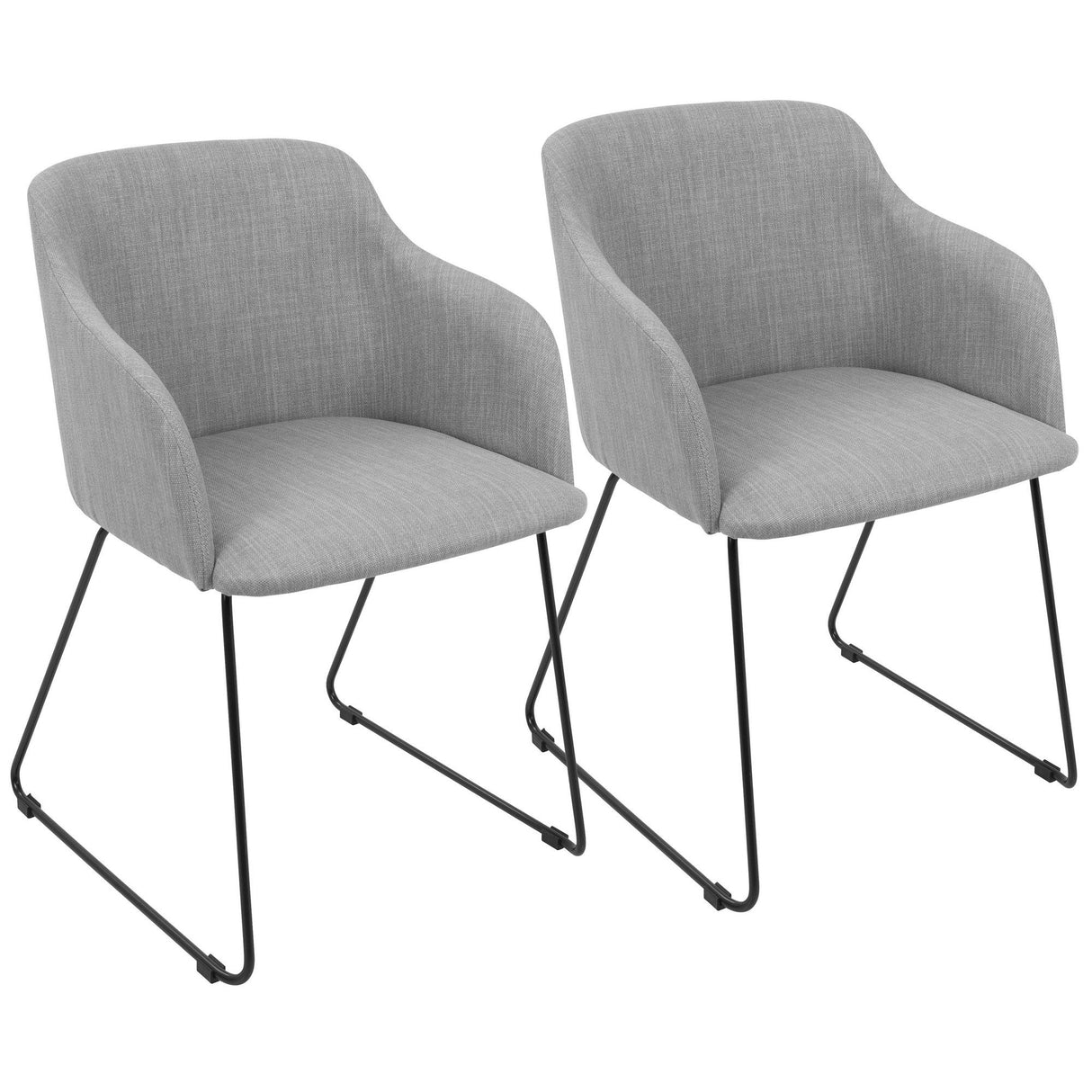 Campania - Dining / Accent Chair (Set of 2) - Light Gray