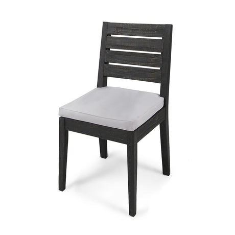 Outdoor Armless Dining Chair With Cushions