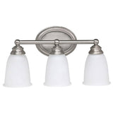 Capital Lighting 1083MN132 3 Bulb Bathroom Light - Matte Nickel / Acid Wash