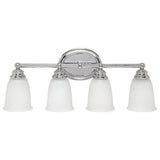 Capital Lighting 1084CH132 4 or more Bulb Bathroom Light - Chrome / Acid Wash
