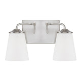 Capital Lighting 114121BN331 Braylon 2 Bulb Bathroom Light - Brushed Nickel