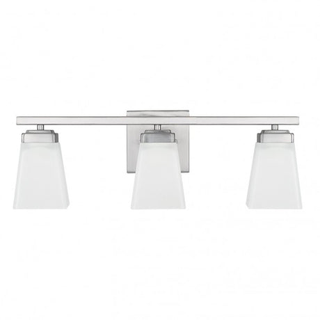 Capital Lighting 114431BN334 Baxley 3 Bulb Bathroom Light - Brushed Nickel