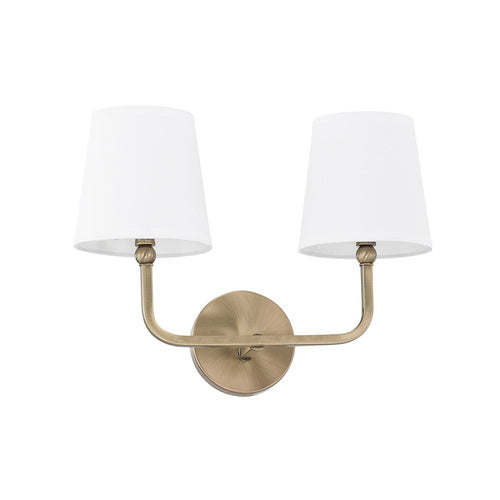 Capital Lighting 119321AD674 Dawson 2 Bulb Bathroom Light - Aged Brass