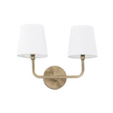 Capital Lighting 119321AD674 Dawson 2 Bulb Bathroom Light - Aged Brass