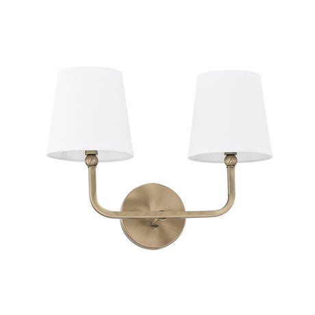 Capital Lighting 119321AD674 Dawson 2 Bulb Bathroom Light - Aged Brass