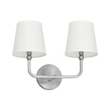 Capital Lighting 119321BN674 Dawson 2 Bulb Bathroom Light - Brushed Nickel