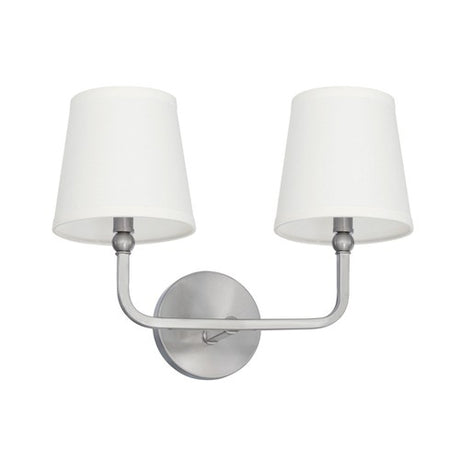 Capital Lighting 119321BN674 Dawson 2 Bulb Bathroom Light - Brushed Nickel