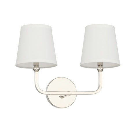 Capital Lighting 119321PN674 Dawson 2 Bulb Bathroom Light - Polished Nickel