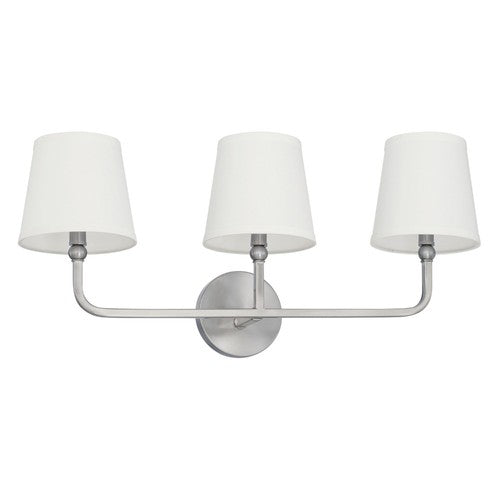 Capital Lighting 119331BN674 Dawson 3 Bulb Bathroom Light - Brushed Nickel