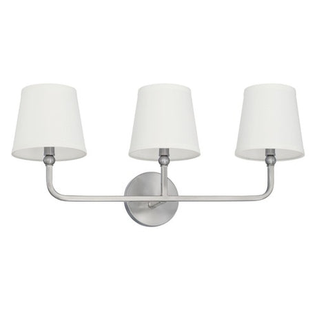 Capital Lighting 119331BN674 Dawson 3 Bulb Bathroom Light - Brushed Nickel
