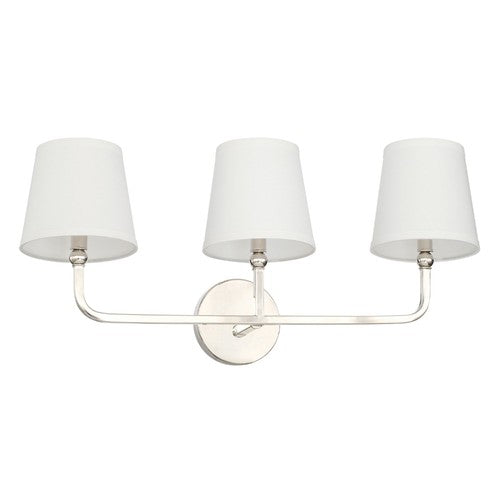 Capital Lighting 119331PN674 Dawson 3 Bulb Bathroom Light - Polished Nickel