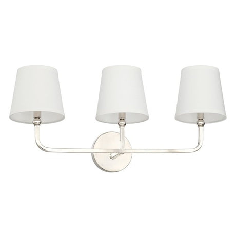 Capital Lighting 119331PN674 Dawson 3 Bulb Bathroom Light - Polished Nickel