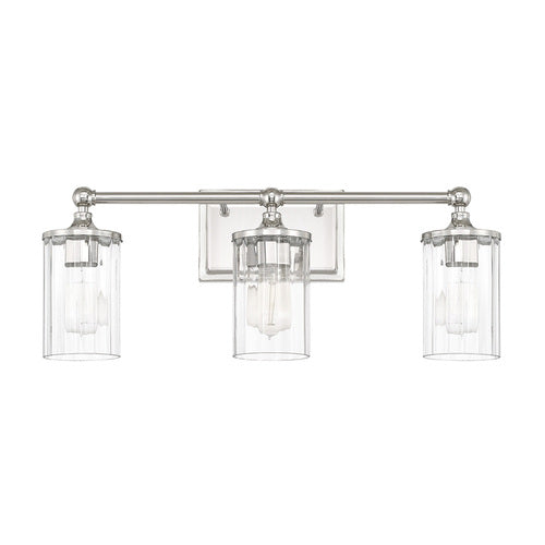 Capital Lighting 120731PN423 Camden 3 Bulb Bathroom Light - Polished Nickel