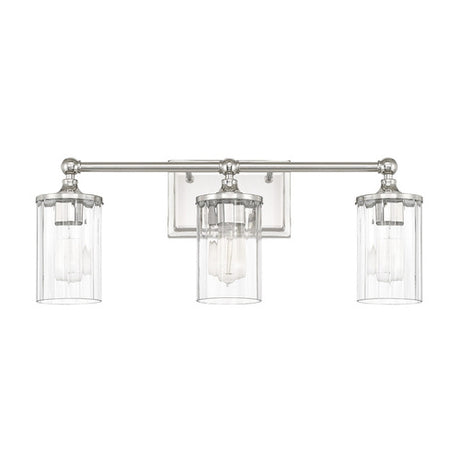 Capital Lighting 120731PN423 Camden 3 Bulb Bathroom Light - Polished Nickel