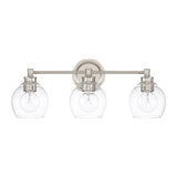 Capital Lighting 121131PN426 Mid-Century 3 Bulb Bathroom Light - Polished Nickel
