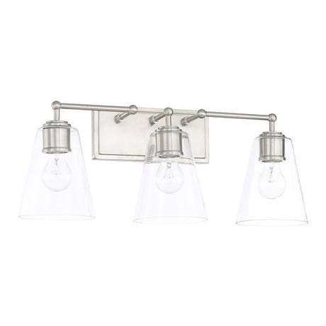 Capital Lighting 121731BN431 3 Bulb Bathroom Light - Brushed Nickel