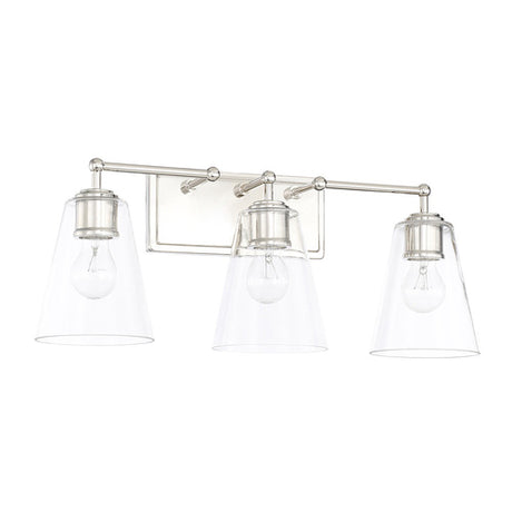 Capital Lighting 121731PN431 3 Bulb Bathroom Light - Polished Nickel