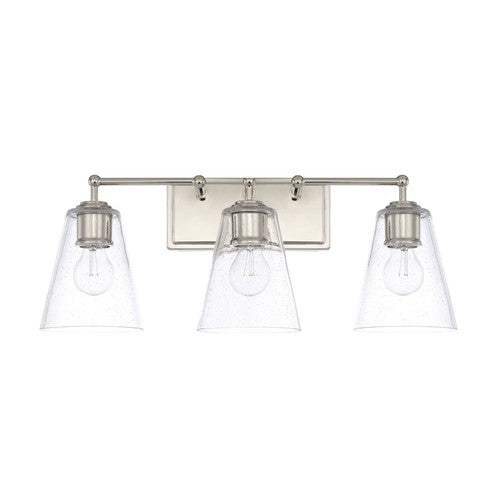 Capital Lighting 121731PN463 3 Bulb Bathroom Light - Polished Nickel