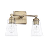 Capital Lighting 121821AD432 Rory 2 Bulb Bathroom Light - Aged Brass