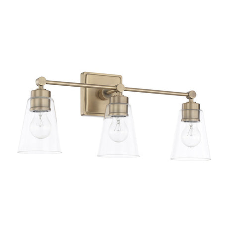 Capital Lighting 121831AD432 Rory 3 Bulb Bathroom Light - Aged Brass