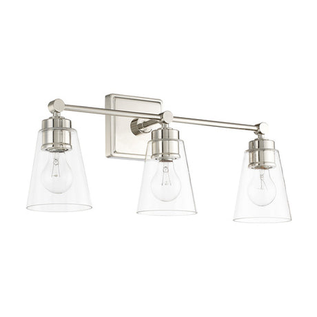 Capital Lighting 121831PN432 Rory 3 Bulb Bathroom Light - Polished Nickel