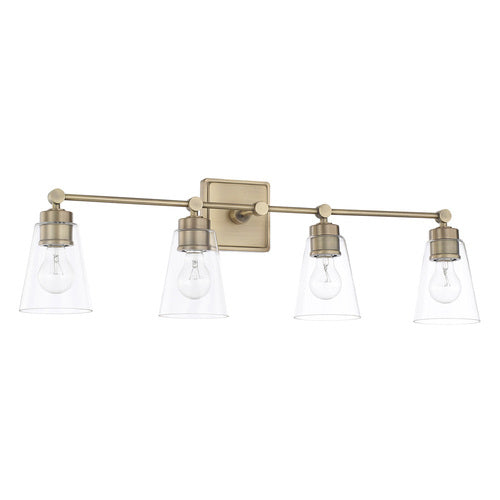 Capital Lighting 121841AD432 Rory 4 or more Bulb Bathroom Light - Aged Brass
