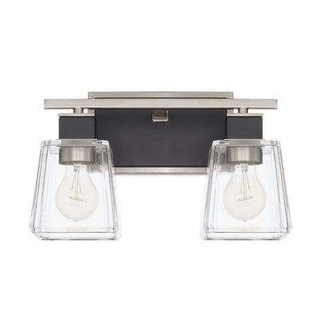 Capital Lighting 125221BT445 Tux 2 Bulb Bathroom Light - Black Tie